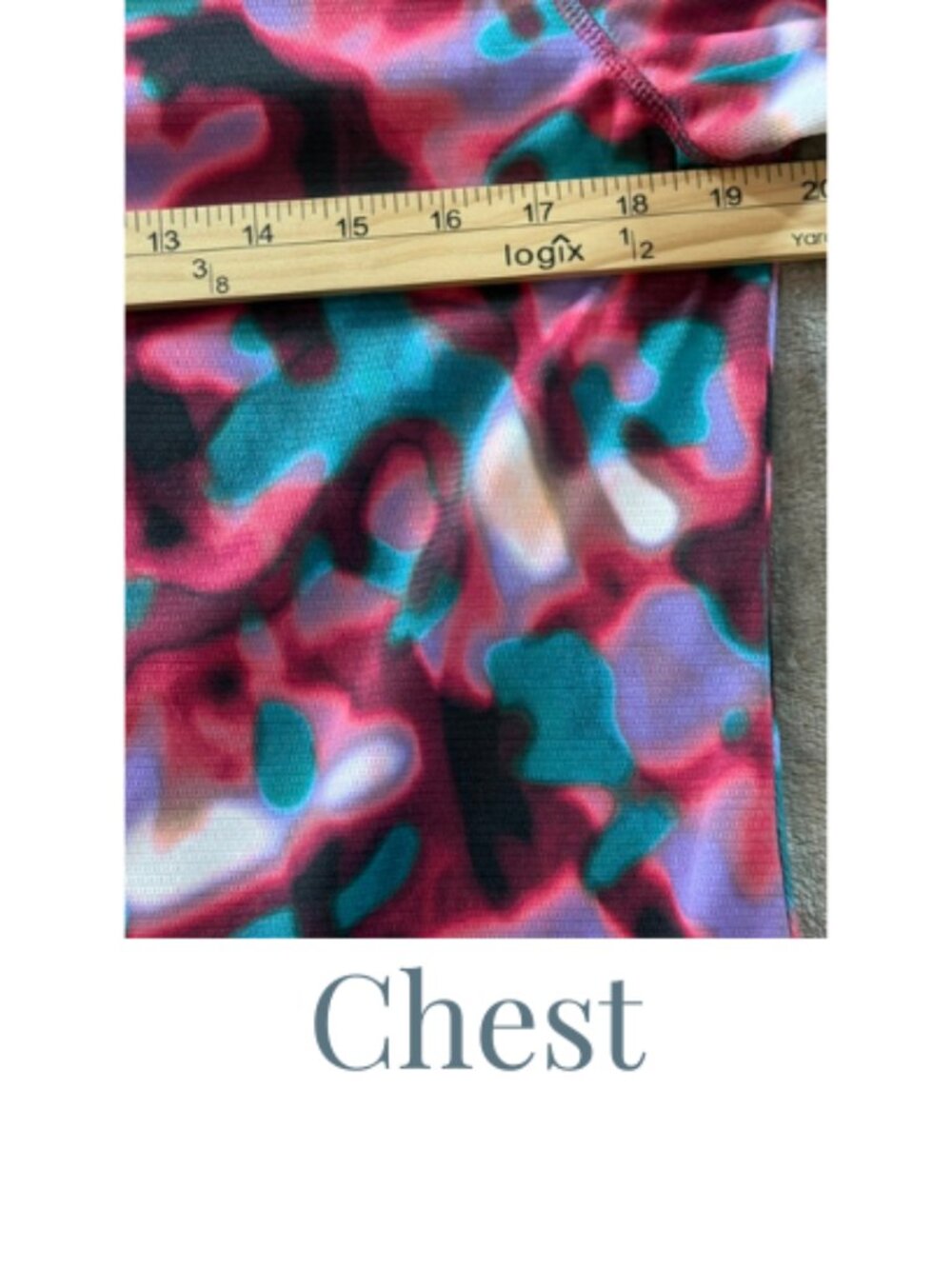 Reel Legends Freeline Top L Multicolor V Neck Active Casual Tee - Picture 5 of 7